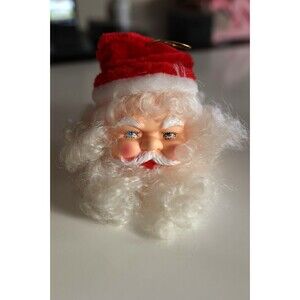 Vintage Christmas Santa Claus Head Ornament Holiday Decor Creepy Santa